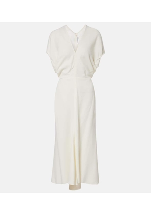 Victoria Beckham Edith crepe satin midi dress