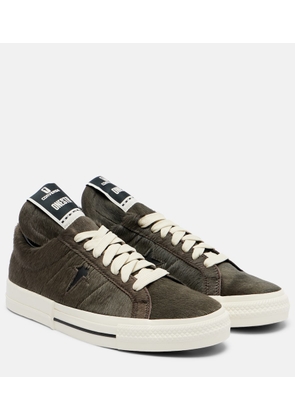 Rick Owens X Converse DRKSHDW One Star Pro Ox calf hair sneakers