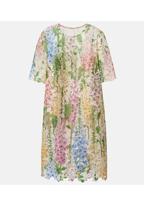 Oscar de la Renta Floral lace minidress