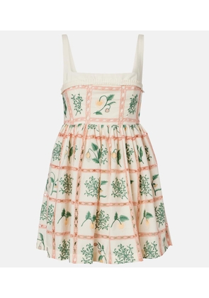 Agua by Agua Bendita Barbara embroidered cotton minidress