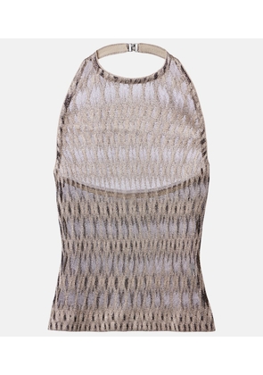 Missoni Halterneck lame top