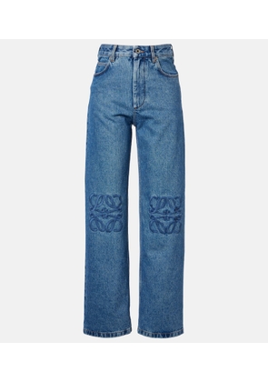 Loewe Anagram mid-rise wide-leg jeans