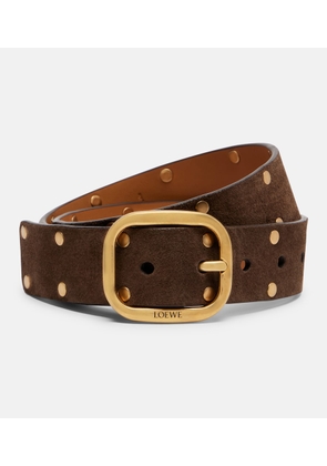 Loewe Studded suede belt