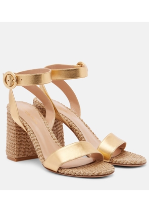 Gianvito Rossi Luana 85 metallic leather sandals