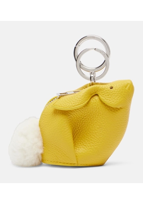 Loewe Shearling-trimmed leather bag charm