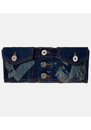 Jean Paul Gaultier Trompe-l'oil denim bandeau top