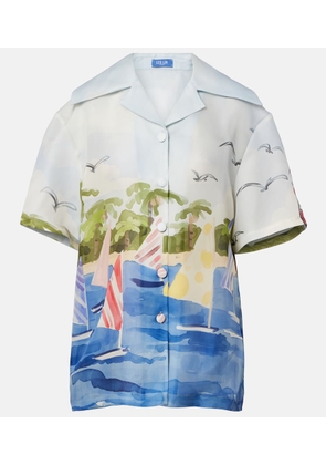 Leo Lin Casey printed silk shirt