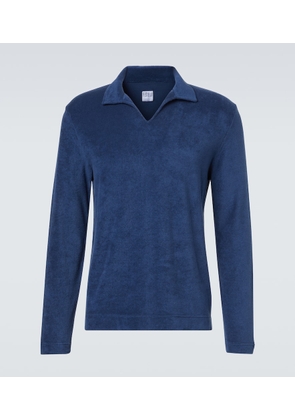 Fedeli Cotton terry polo sweater