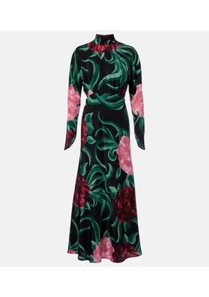 La DoubleJ Gilda floral silk midi dress