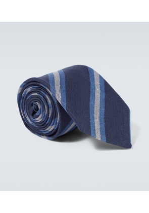 Canali Striped wool and silk tie