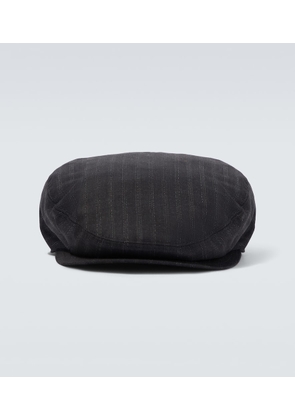 Dolce&Gabbana Striped wool newsboy cap