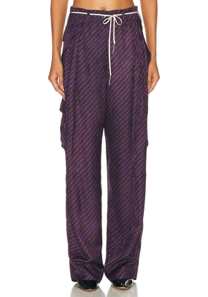 Dries Van Noten Polk Pants in Purple - Purple. Size 38 (also in 36, 42, 44).