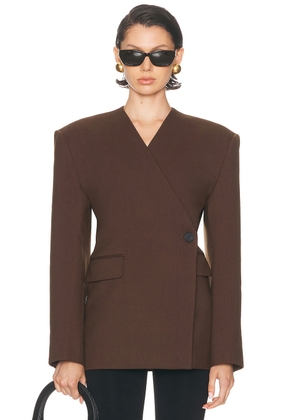 EAVES x Yhasmina Ferrara Naama Blazer in Brown - Brown. Size XS (also in L).