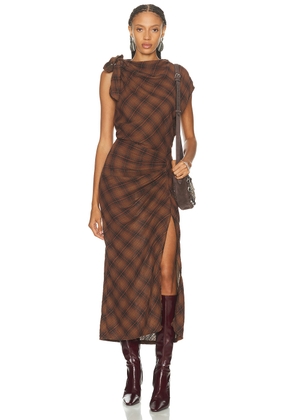 Isabel Marant Etoile Naerys Dress in DARK BRONZE - Brown. Size 36 (also in 42).