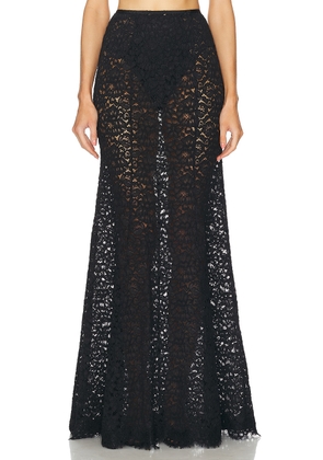 L'Academie by Marianna Zelie Maxi Skirt in Black - Black. Size S (also in XS).