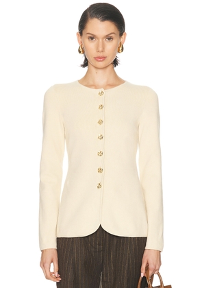 L'Academie by Marianna Bronte Button Cardigan in Beige - Beige. Size S (also in XL, XXS).