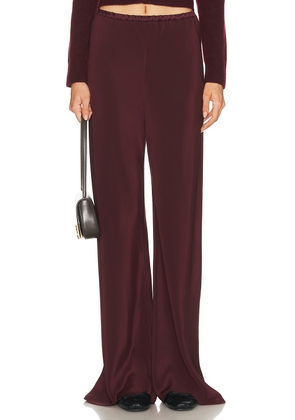 SABLYN Naomi Pull On Pant in Bordeaux - Burgundy. Size L (also in S, XS).