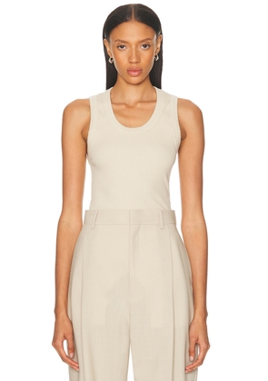 WARDROBE.NYC Scoop Neck Tank in Sand - Neutral. Size M (also in ).