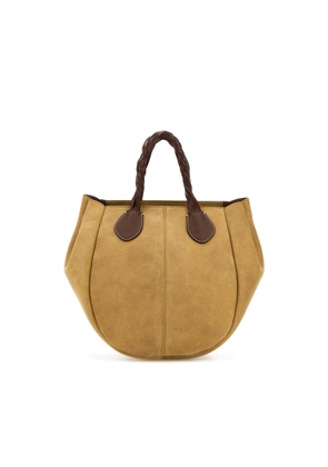 J.W. Anderson Beige Suede Small Punch Handbag