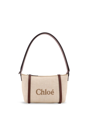 ChloÃ© ChloÃ© Carry Canvas Shoulder Bag With Logo Embroidery