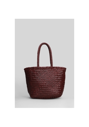 Dragon Diffusion Grace Basket Small Tote In Bordeaux Leather