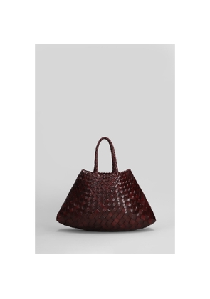 Dragon Diffusion Santa Croce Small Tote In Bordeaux Leather