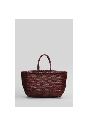 Dragon Diffusion Bamboo 3 Jump Small Tote In Bordeaux Leather