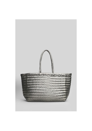 Dragon Diffusion Bamboo Triple Jump Tote In Gunmetal Leather