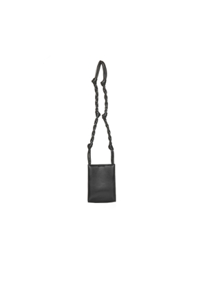 Jil Sander Black Leather Tangle Crossbody Bag