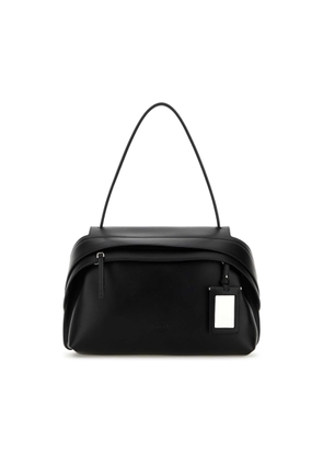 Tods Black Eather Medium Tod S Wave Shoulder Bag