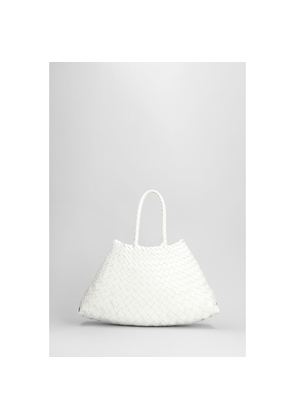 Dragon Diffusion Santa Croce Small Tote In White Leather