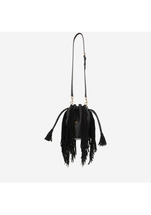 Valentino Garavani Fringed Leather Shoulder Bag