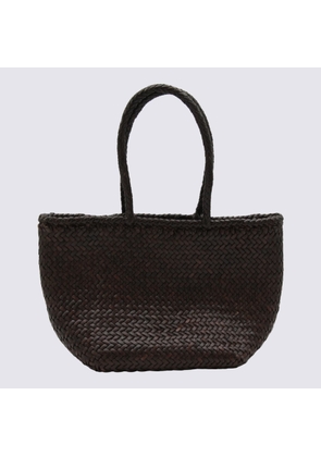 Dragon Diffusion Dark Brown Leather Grace Small Tote