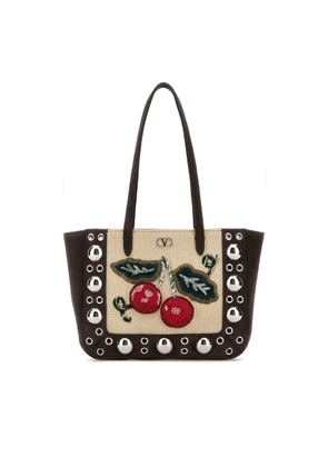 Valentino Garavani Brown Suede Mini Nellcote Handbag