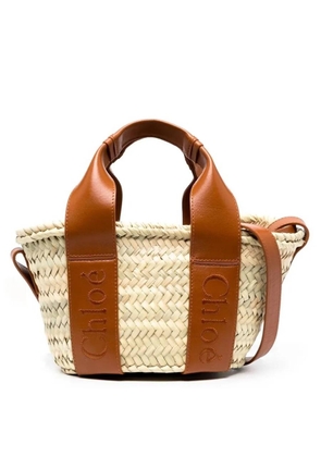 Chloe Small Sense Raffia Tote Bag