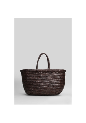 Dragon Diffusion Bamboo 3 Jump Small Tote In Brown Leather