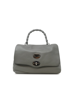 Zanellato Grey Montebianco Postina Daily S Bamboo Leather Handbag