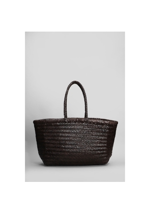 Dragon Diffusion Bamboo Triple Jump Tote In Brown Leather