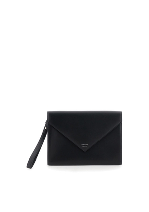 Ferragamo florence Black Clutch Wiht Envelope Design And Strap In Leather Man
