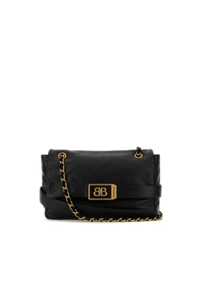 Balenciaga Black Leather Medium Modu Shoulder Bag