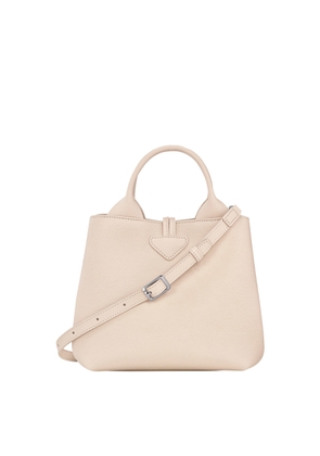 Longchamp Le Roseau Pink Small Handbag With Adjustable And Removable Shoulder Strap In Leather
