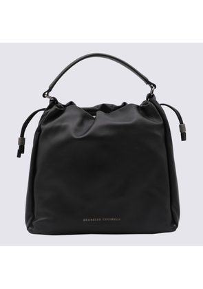 Brunello Cucinelli Black Leather Crossbody Bag