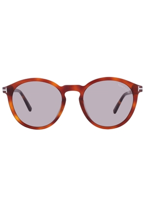 Tom Ford Elton Smoke Round Mens Sunglasses FT1021 53A 51