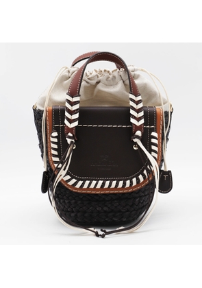 Cuba Lab Black Leather Habanera Satchels Bag