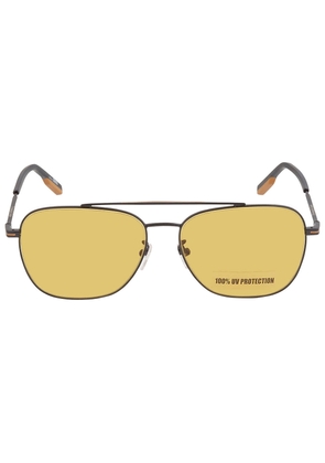 Ermenegildo Zegna Brown Rectangular Mens Sunglasses EZ0145-D 02E 61