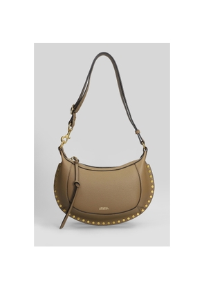 Isabel Marant Oskan Moon Shoulder Bag In Khaki Leather