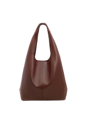 Ami Alexandre Mattiussi Etienne Bordeaux Shoulder Bag With Logo Print On The Front In Leather