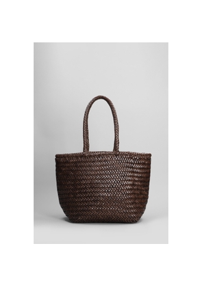 Dragon Diffusion Grace Basket Small Tote In Brown Leather