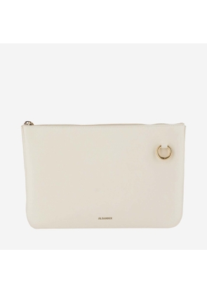 Jil Sander Leather Shoulder Bag With Logo