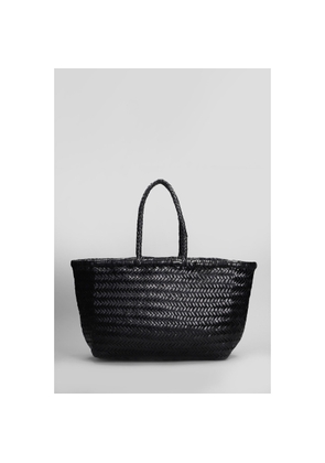 Dragon Diffusion Bamboo Triple Jump Tote In Black Leather